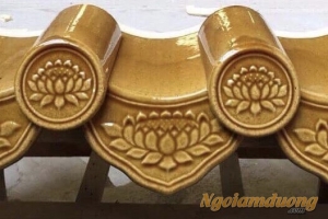 Ngói Âm Dương Hoa Sen Vàng